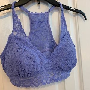 Three Aerie Bralettes - white, black and blue